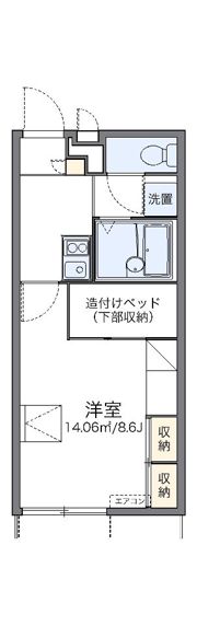 レオパレストゥルーハートの間取り画像