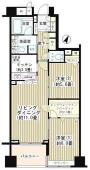 KDXレジデンス日本橋水天宮の間取り画像