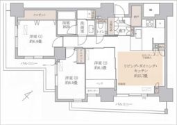 レフィール築地レジデンスの間取り画像