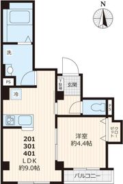 ソレイユ新大橋の間取り画像