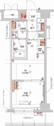 ハーモニーレジデンス神楽坂ヒルズsecondの間取り画像