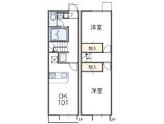 レオパレスセラフⅠの間取り画像