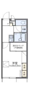 レオパレス赤れんがの間取り画像