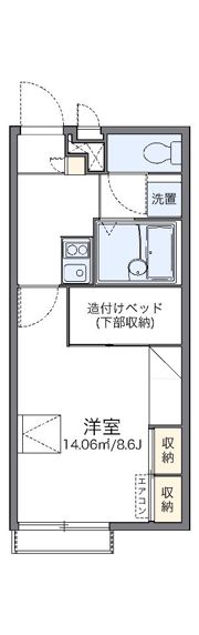 レオパレス赤れんがの間取り画像