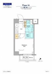 プラウドフラット根津谷中の間取り画像