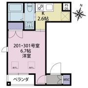 ルシール門前仲町の間取り画像