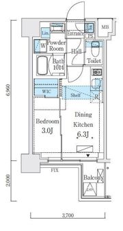 リビオメゾン新大橋の間取り画像