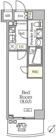 アジールコート門前仲町の間取り画像