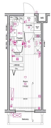 THE PREMIUM CUBE G 東中野の間取り画像