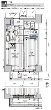 メインステージ錦糸町Ⅶラピスの間取り画像