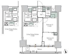 ONE ROOF RESIDENCE ASAKUSABASHIの間取り画像