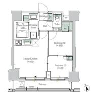 ONE ROOF RESIDENCE ASAKUSABASHIの間取り画像