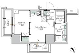 ONE ROOF RESIDENCE ASAKUSABASHIの間取り画像