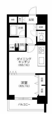 デュオ・スカーラ中野坂上の間取り画像