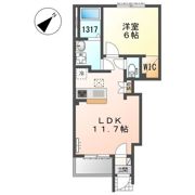 高砂町木曽町新築アパートの間取り画像