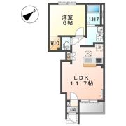 高砂町木曽町新築アパートの間取り画像