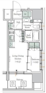 ONE ROOF RESIDENCE TAMACHIの間取り画像