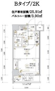ガリシア亀戸の間取り画像