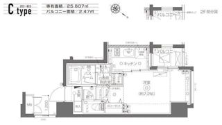 ZOOM月島の間取り画像