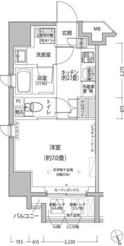 CYPRESS ONARIMONの間取り画像