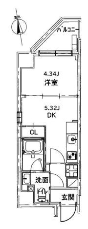 CREAL門前仲町Ⅱの間取り画像