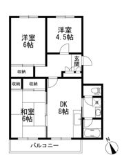 グランドハイツ梶ヶ谷A棟 Aの間取り画像