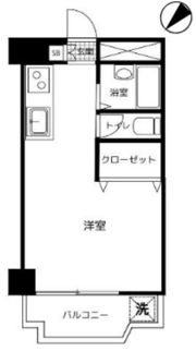 築地永谷コーポラスの間取り画像