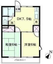 逆川ハイツの間取り画像