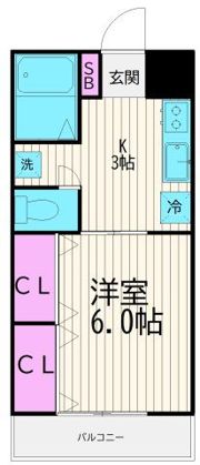 道間マンションの間取り画像