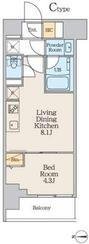 クレストコート本所吾妻橋Northの間取り画像