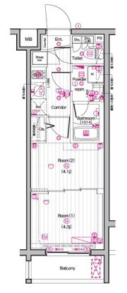 THE PREMIUM CUBE G 東中野の間取り画像
