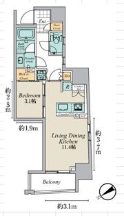 クレストコート清澄庭園の間取り画像