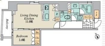 クレストコート清澄庭園の間取り画像