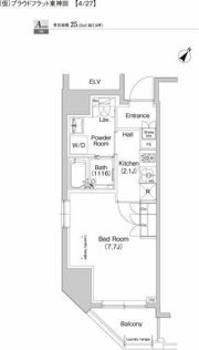 プラウドフラット東神田の間取り画像