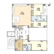 ルクレ日本橋蛎殻町の間取り画像