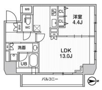 ジェノヴィア浅草橋Ⅱスカイガーデンの間取り画像