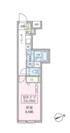 スカイコートリュクス品川大崎の間取り画像