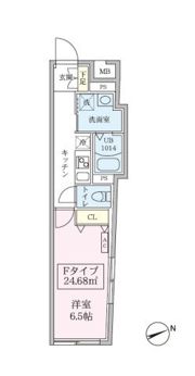スカイコートリュクス品川大崎の間取り画像