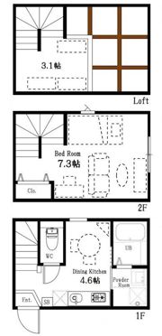 ハーミットクラブハウス高井戸の間取り画像