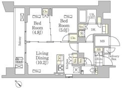 メゾンカルム日本橋馬喰町の間取り画像