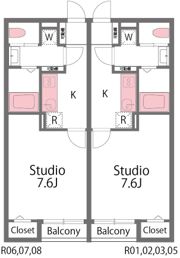 ウェルデンス熊谷Aの間取り画像