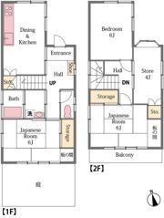 御茶山町福島様貸家の間取り画像