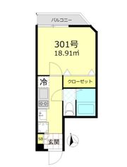 ベルエクラ蒲田の間取り画像