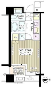 六本木エムケイアートレジデンスの間取り画像