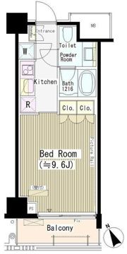 六本木エムケイアートレジデンスの間取り画像