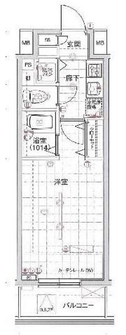 パークウェル銀座EASTの間取り画像