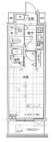 パークウェル銀座EASTの間取り画像