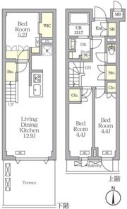 アジールコート都立大学の間取り画像