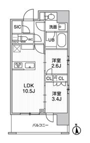 シーズンフラッツ新御徒町イーストの間取り画像