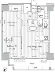 ヒューリック荏原の間取り画像